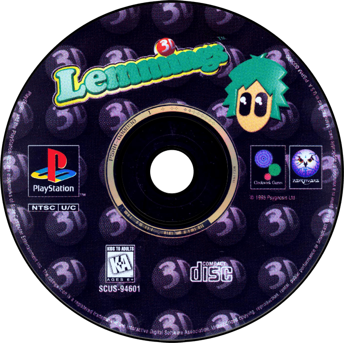 3D Lemmings media 5 for Playstation